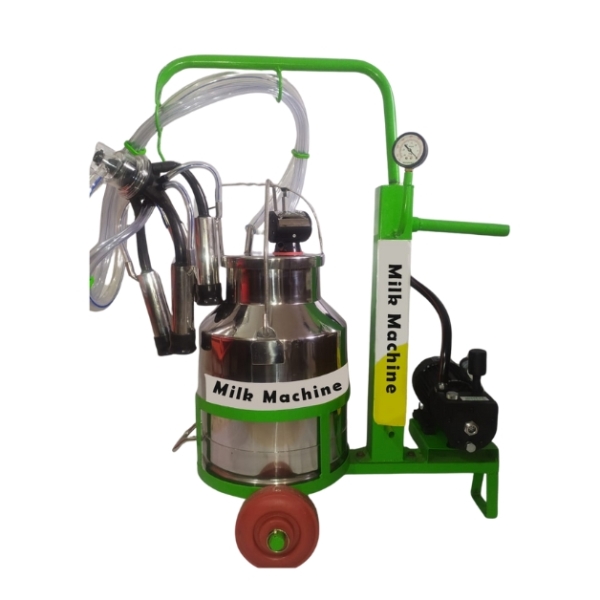 ओपन डोर मिल्किंग मशीन 0.5 HP 20 लीटर ट्रॉली टाइप प्रो मॉडल मोटर के साथ गाय और भैंस के लिए