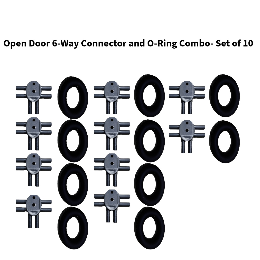 Open-Door-6-Way-Connector-and-O-Ring-Combo-Claw-Spare--Set-of-10
