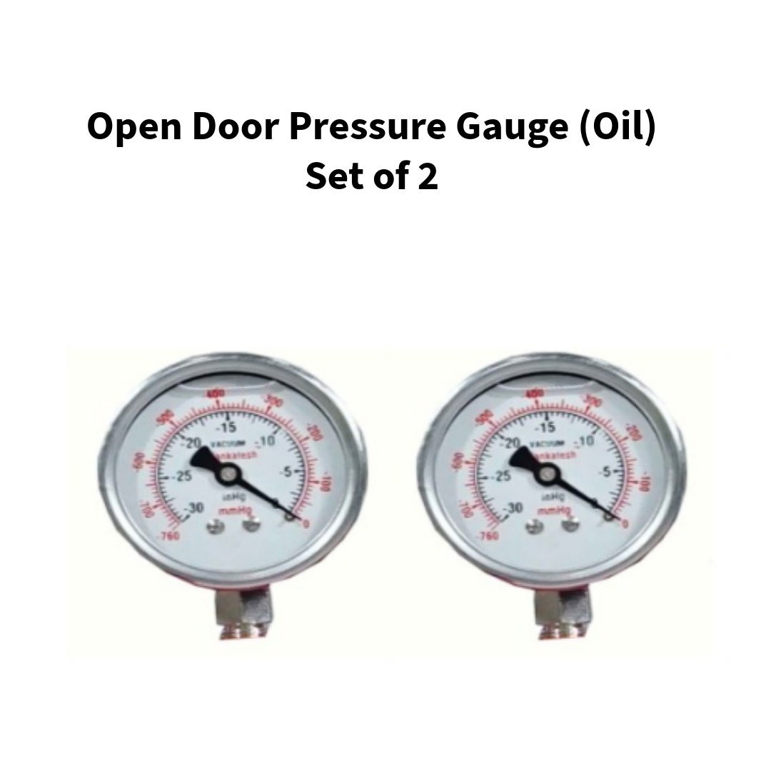 Open-Door-Pressure-Gauge-Oil-Other-Machine-Spare--Set-of-2