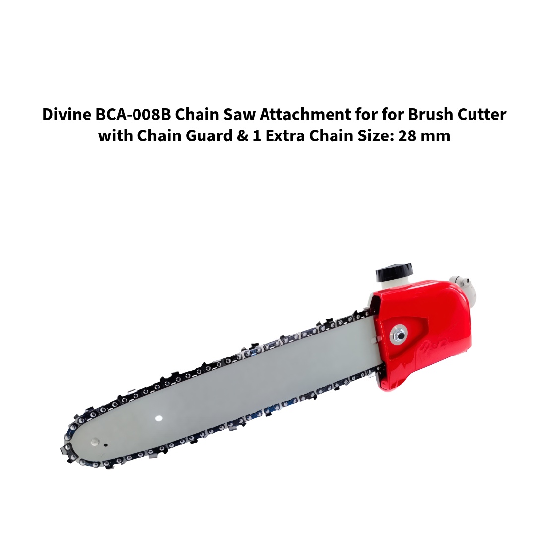 Divine-BCA-008B-Chain-Saw-Attachment-for-for-Brush-Cutter-with-Chain-Guard-and-1-Extra-Chain-Size--28-mm