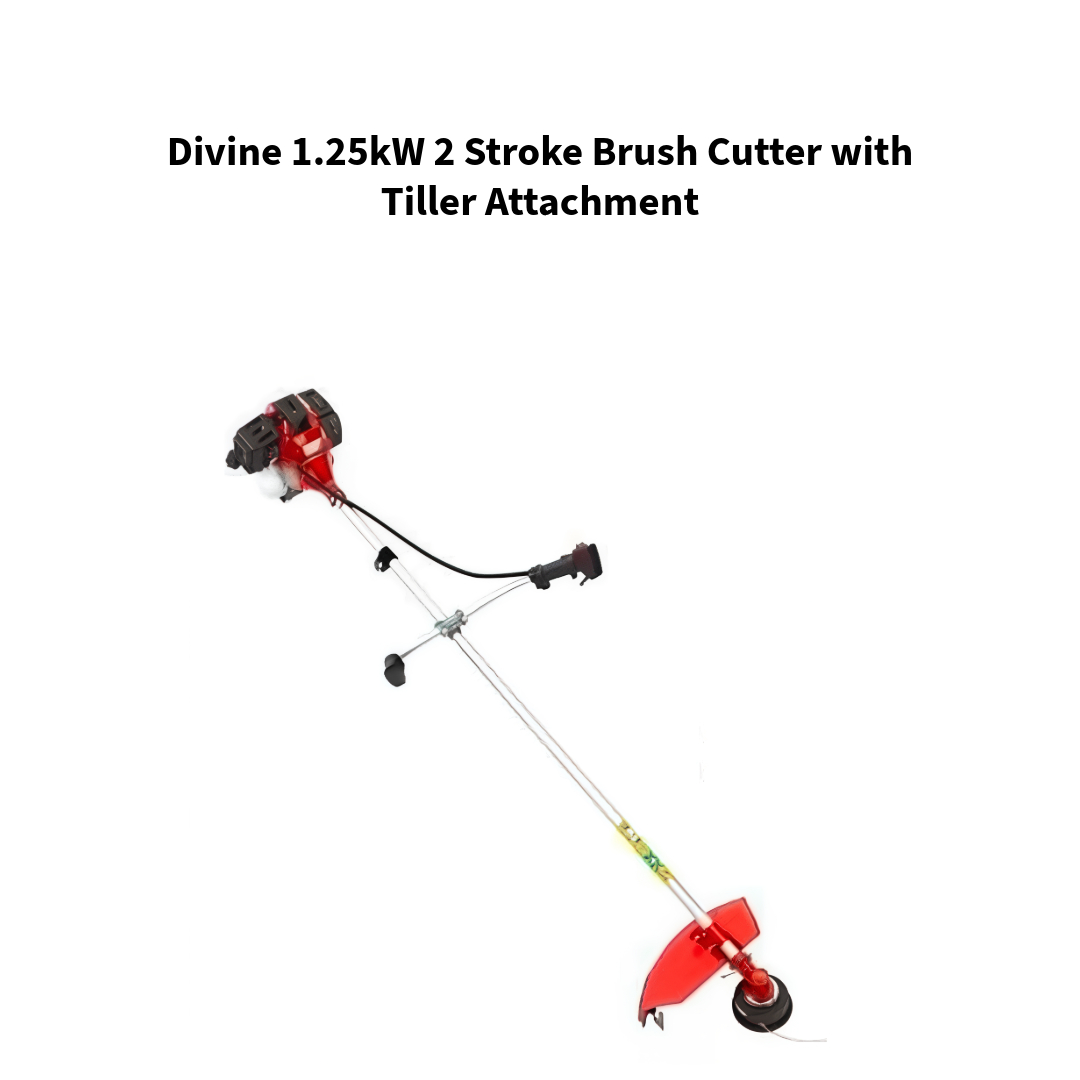 Divine-1-25kW-2-Stroke-Brush-Cutter-with-Tiller-Attachment