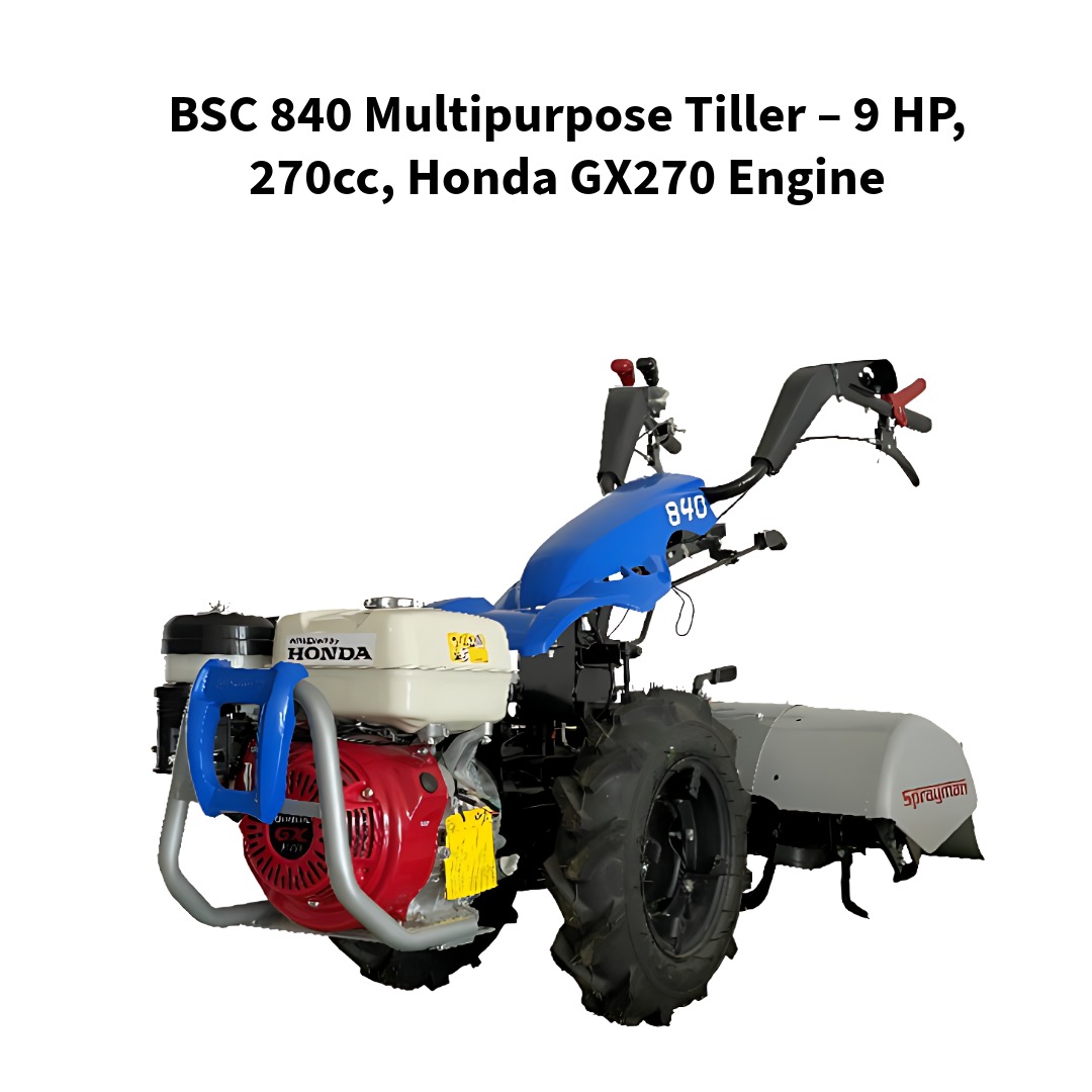 Sprayman-BSC-840-Multipurpose-Tiller--9HP-270-CC-Honda-GX270-Engine