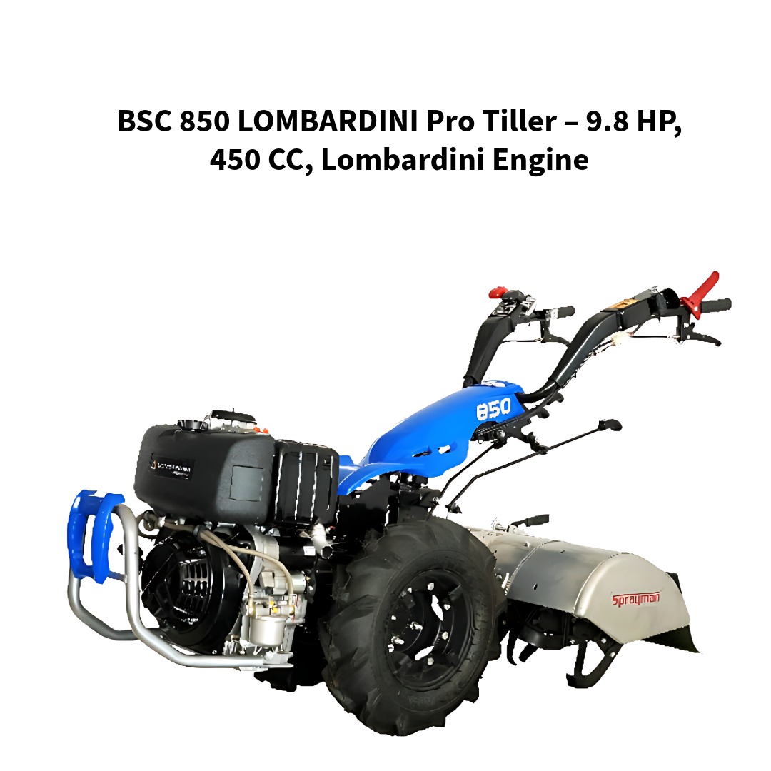 Sprayman-BSC-850-LOMBARDINI-Pro-Tiller--9-8-HP-450-CC-Lombardini-Engine