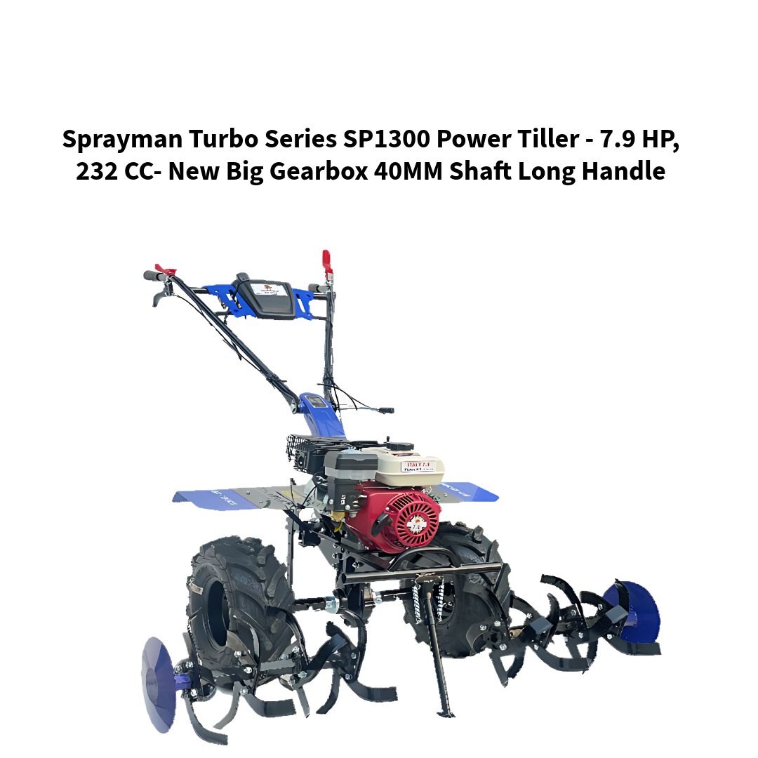 Sprayman-Turbo-Series-SP1300-Bull-Power-Tiller--7-9-HP-232-CC-New-Big-Gearbox-40MM-Shaft-Long-Handle