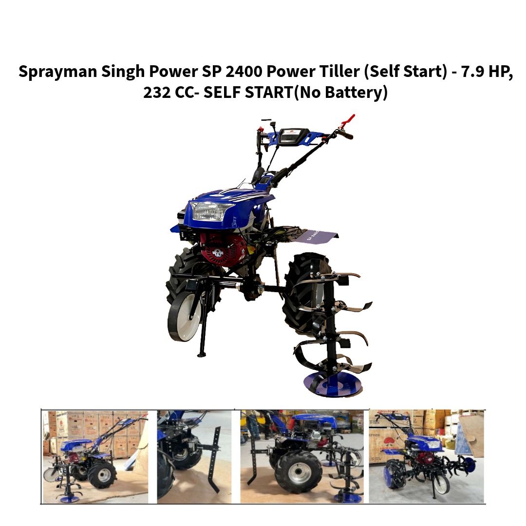Sprayman-Singh-Power-SP-2400-Power-Tiller-Self-Start--7-9-HP-232-CC-SELF-STARTNo-Battery