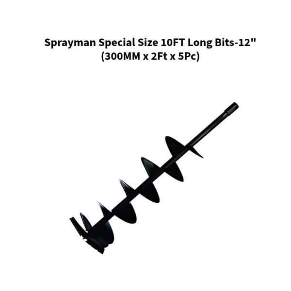 Sprayman-Special-Size-10FT-Long-Bits-12inch-300MM-by-2Ft-by-5Pc