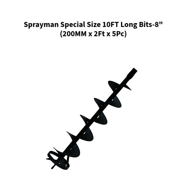 Sprayman-Special-Size-10FT-Long-Bits-8inch-200MM-by-2Ft-by-5Pc