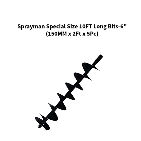 Sprayman-Special-Size-10FT-Long-Bits-6inch-150MM-by-2Ft-by-5Pc
