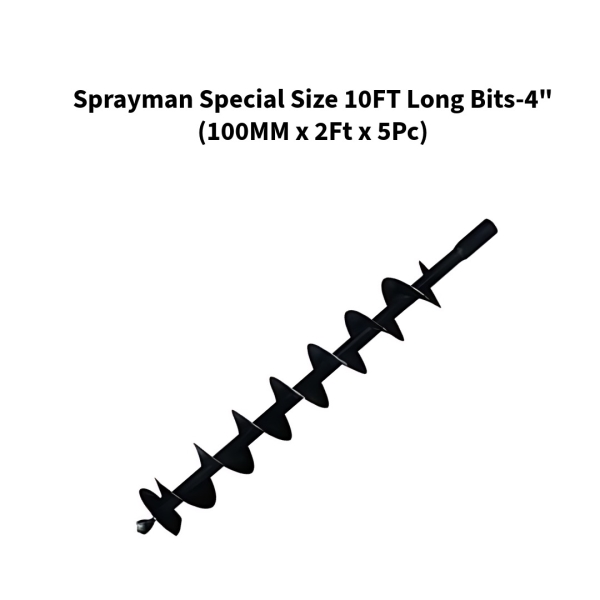 Sprayman-Special-Size-10FT-Long-Bits-4inch-100MM-by-2Ft-by-5Pc