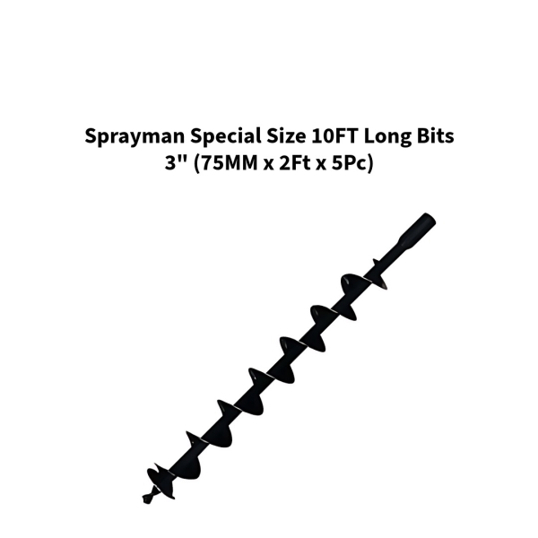 Sprayman-Special-Size-10FT-Long-Bits--3inch-75MM-by-2Ft-by-5Pc