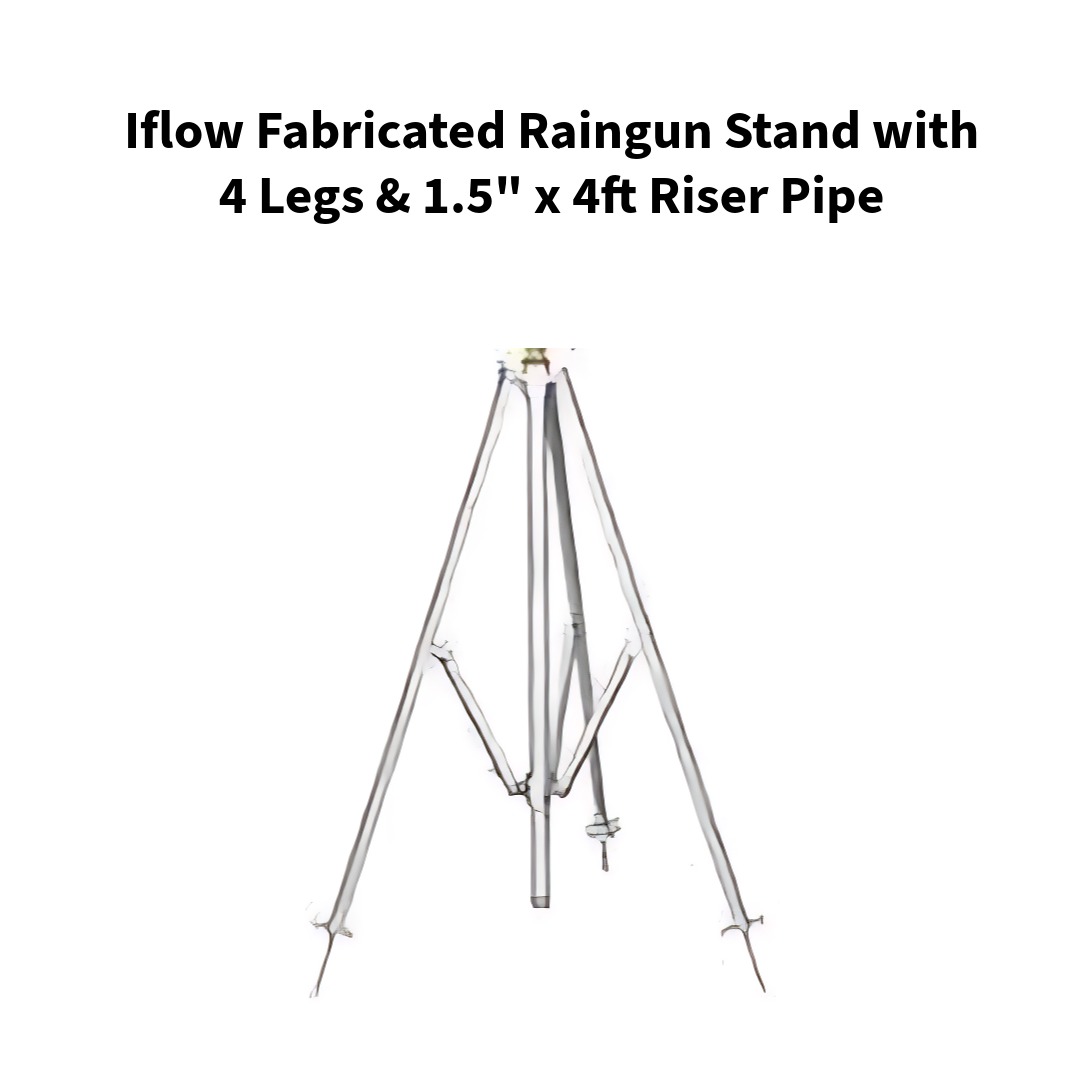 Iflow-Fabricated-Raingun-Stand-with-4-Legs-and-1-point-5-inch-by-4ft-Riser-Pipe