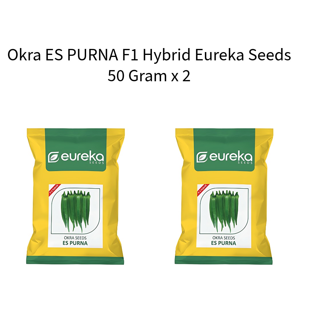 Okra-ES-PURNA-F1-Hybrid-Eureka-Seeds-50-Gram-x-2