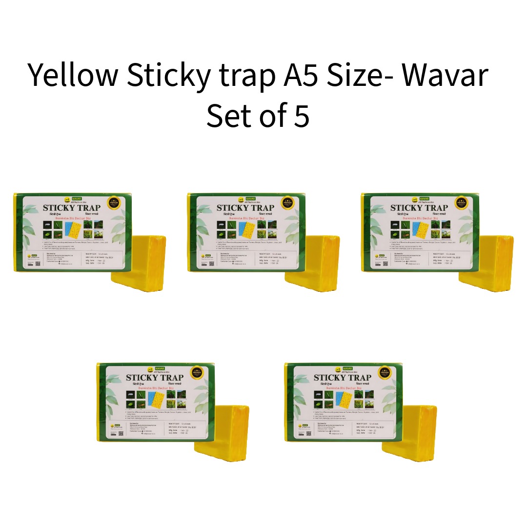 Yellow-Sticky-trap-A5-Size-Wavar-Set-of-5