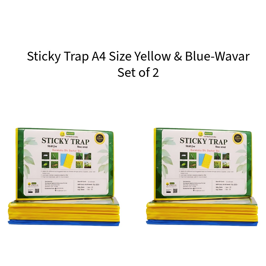 Sticky-Trap-A4-Size-Yellow-and-Blue-Wavar-Set-of-2