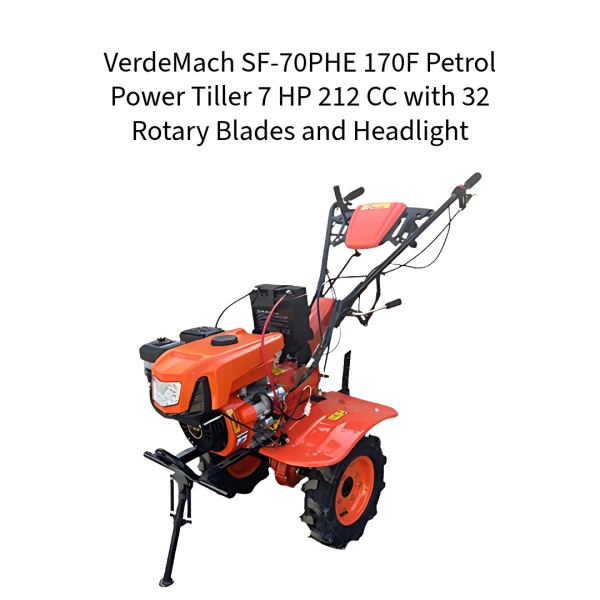 VerdeMach-SF-70PHE-170F-Petrol-Power-Tiller-7-HP-212-CC-with-Battery-32-Rotary-Blades-and-Headlight