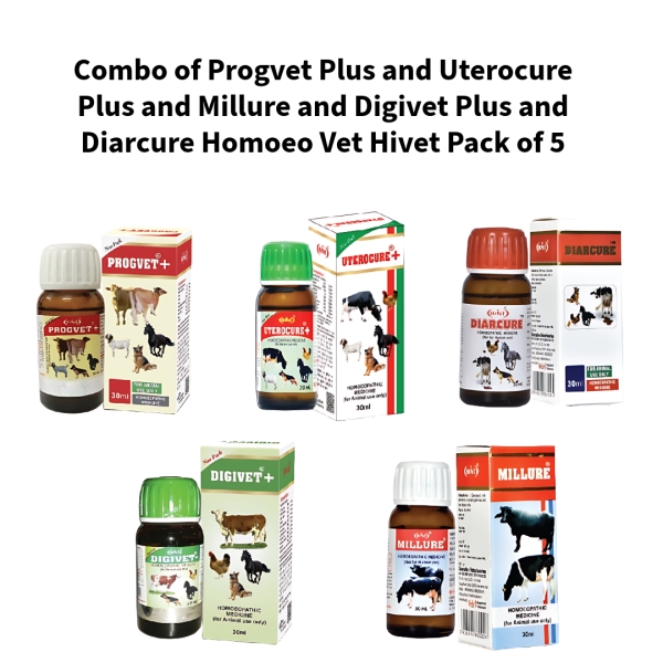 Combo-of-Progvet-Plus-and-Uterocure-Plus-and-Millure-and-Digivet-Plus-and-Diarcure-Homoeo-Vet-Hivet-Pack-of-5