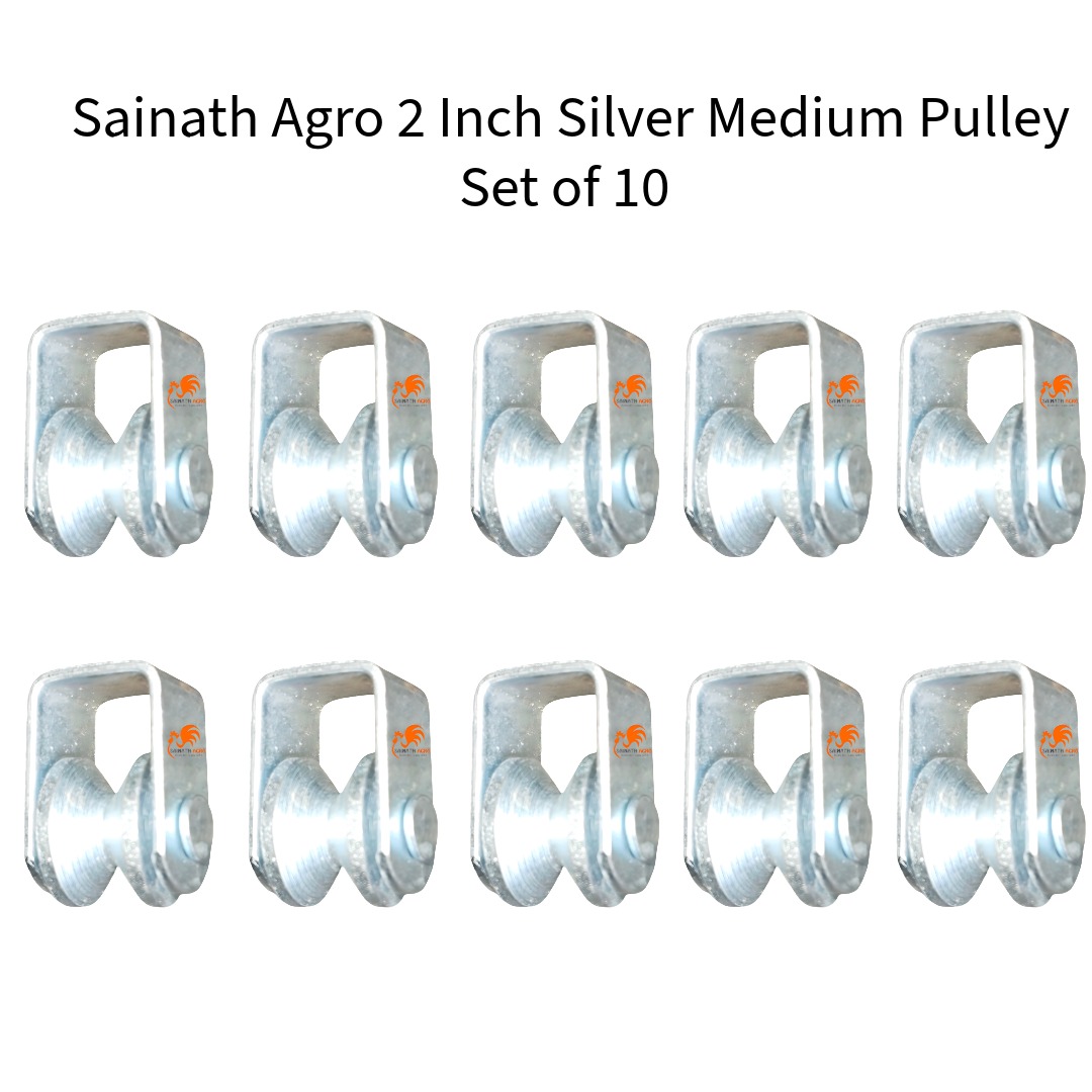 Sainath-Agro-2-Inch-Silver-Medium-Pulley-Set-of-10