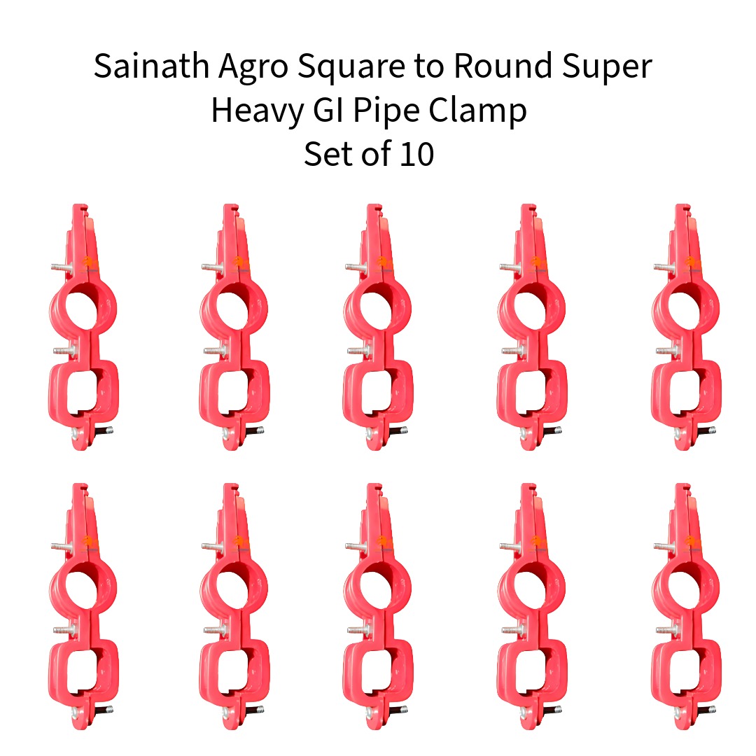 Sainath-Agro-Square-to-Round-Super-Heavy-Gi-Pipe-Clamp-Set-of-10